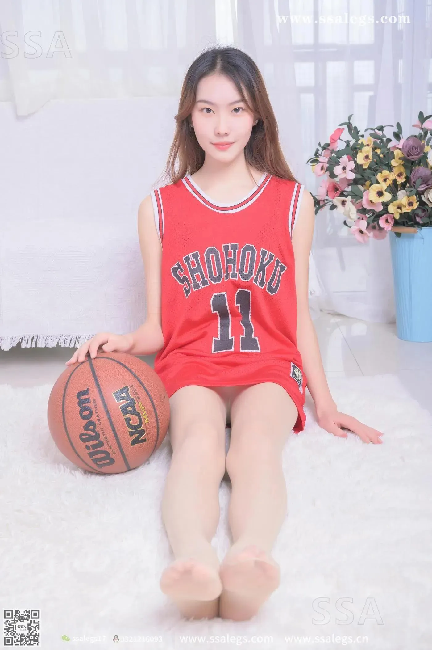 [SSA丝社]超清写真 NO.325 素素小姐姐放假在家穿丝袜陪你玩篮球(下) [79P]插图5